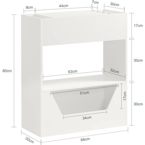SoBuy KMB51-W Étagère Enfant, Étagère à Livres, Étagère de Rangement pour Livres et Jouets, Bibliothèque pour Enfant, Meuble Enfant pour Chambre d'enfants, Salle de Jeux, Maternelle