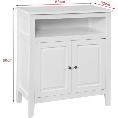 Meuble Bas de Salle de Bain Armoire Toilette Buffet commode – Blanc FRG204-W SoBuy®