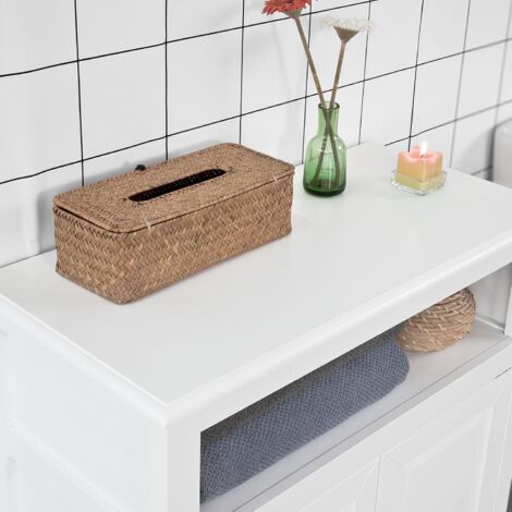 Meuble Bas de Salle de Bain Armoire Toilette Buffet commode – Blanc FRG204-W SoBuy®