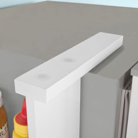 Étagère à suspendre pour réfrigérateur avec ventouses Étagère à épices en bois - 3 étagères et 5 crochets - Blanc FRG150-W SoBuy®