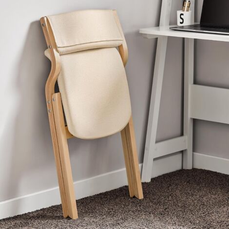 SoBuy Chaise Pliante Bois/Métal Style Industriel - 80cm, 150kg Capacity
