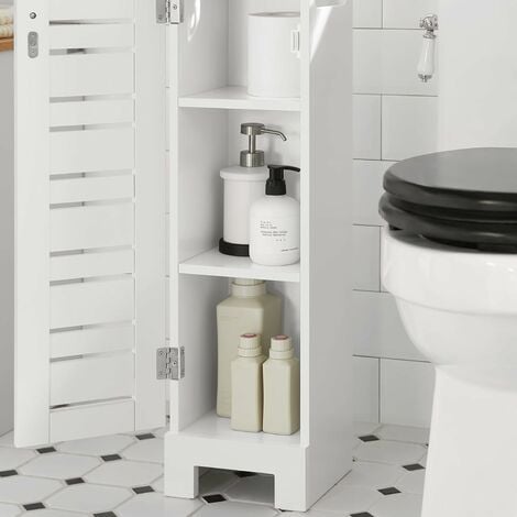 Support papier toilette - porte-papier toilette - armoire pour papier  toilette - 2 niveaux, porte-papier - MDF blanc aspect bois clair