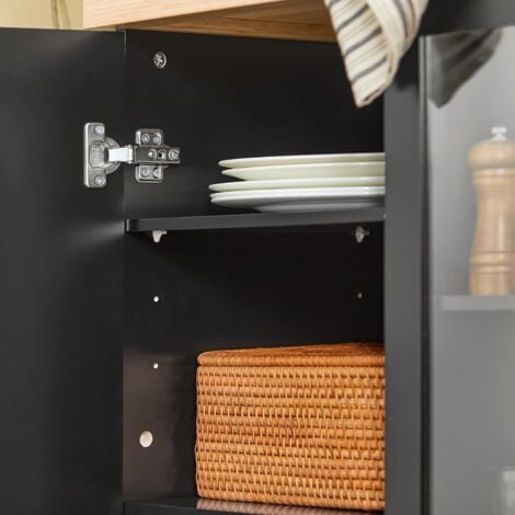 SoBuy FKW75-SCH Chariot de Service Desserte de Cuisine à roulettes Table Roulante Meuble de Rangement pour Cuisine et Salon