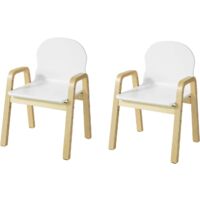 Lot de 2 Chaises Enfant Design Fauteuil pour Enfants avec accoudoirs et Dossier Chaise Confortable Haute qualité- Hauteur réglable,SoBuy® KMB24-Wx2