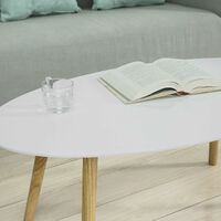 SoBuy®Table Basse ovale Table d’appoint Design Moderne Table de Salon FBT61-W FR 