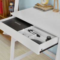Séparateur de tiroir SoBuy® FWT38-W Table de Bureau Informatique Poste de Travail Bureau dOrdinateur 