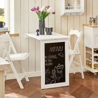 Table Pliable Murale Bureau avec Mémo Board - Blanc FWT20-W SoBuy®