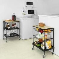 Étagères micro ondes de cuisine Mini-étagère Four Micro-ondes Meuble rangement cuisine de service FRG092-W SoBuy®