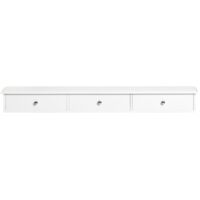 Sobuy – Étagère murale 3 tiroirs en bois MDF blanc – Dimensions L93cm x P15cm x H10cm – Capacité 10kg – Installation murale – FRG43LW