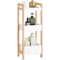 Tour de Rangement Etagère de Stockage Etagère de Cuisine Salle de Bains - 3 étages FRG226-WN SoBuy®