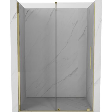 Mexen Velar porte de douche coulissante 130 cm, transparentes, dorées - 871-130-000-01-50