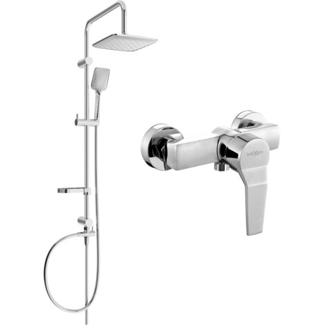 Mexen Sven ensemble de douche en saillie avec douche de tête et mitigeur Caro, chrome - 746640262-00 (1/3)