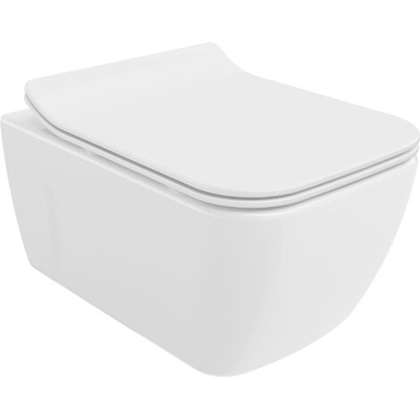 Mexen Margo cuvette WC sans bride avec siège slim et système de descente douce, en duroplast, blanc - 30420800 (1/5)