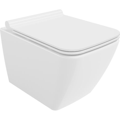 Mexen Vega cuvette WC sans bride avec siège slim et système de descente douce, en duroplast, blanc - 30654000 (1/5)