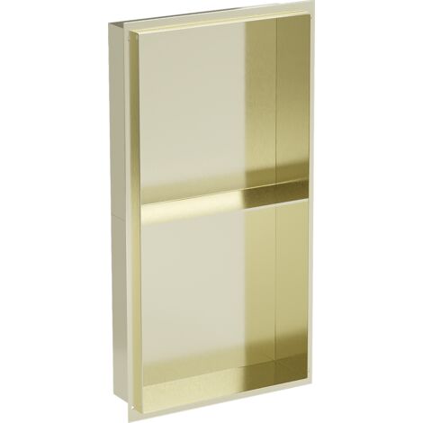 Mexen X-Wall-NR étagère encastrée sans rebord avec étagère 60 x 30 cm, or - 1951603010S (1/5)