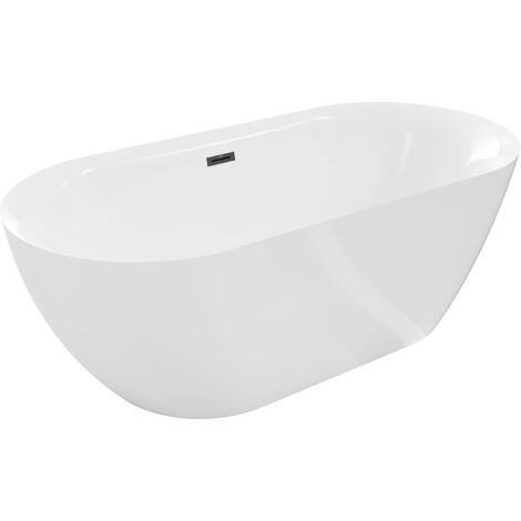 Mexen Roxy baignoire autoportante 170 x 80 cm, blanc, évacuation noire - 51201708000-70 (1/5)