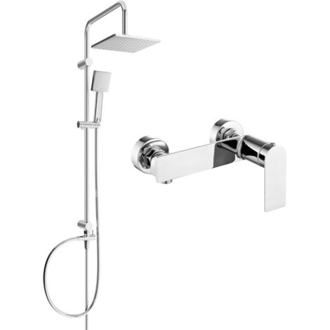 Mexen Tord ensemble de douche apparent avec pommeau et mitigeur douche Zero, chrome - 71140200-00 (1/3)