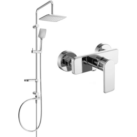 Mexen Sven ensemble de douche en saillie avec pomme de douche et mitigeur Cetus, chromé - 744340262-00 (1/3)
