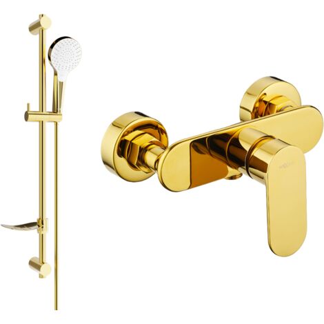 Mexen Milo DF05 mitigeur de douche avec ensemble de douche, doré - 7134R05-50 (1/3)