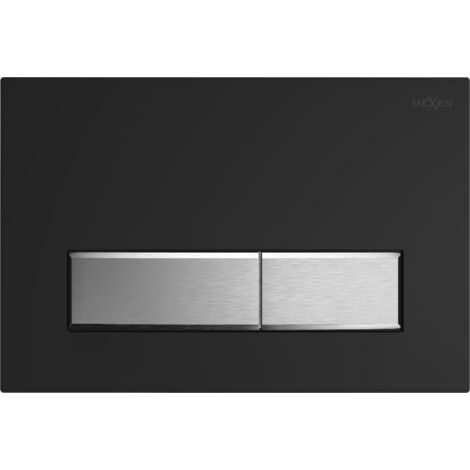 Bouton de chasse d'eau Mexen Fenix 09, noir/chrome mat - 600997 (1/4)