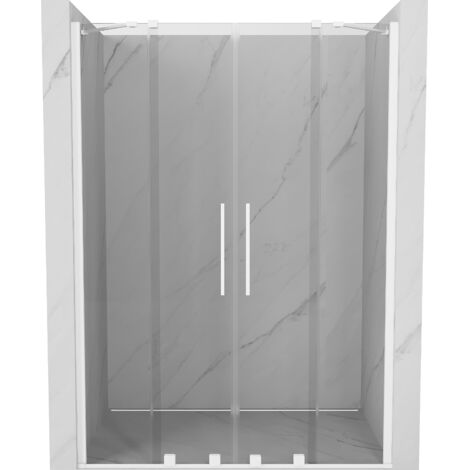 Mexen Velar Duo porte de douche coulissante 150 cm, transparent, blanc - 871-150-000-02-20 (1/5)