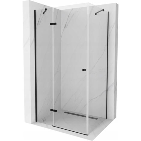 Mexen Roma cabine de douche battante 110 x 70 cm, transparent, noir - 854-110-070-70-00 (1/5)