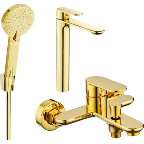 Mexen Milo R40 ensemble de bain, doré - 71313R40-50