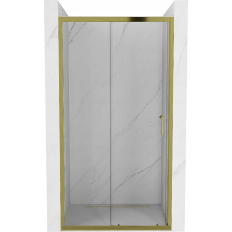 Mexen Apia porte de douche coulissante 145 cm, transparent, dorée - 845-145-000-50-00