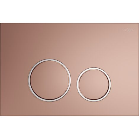 Bouton de chasse d'eau Mexen Fenix 05, or rose - 600505 (1/4)