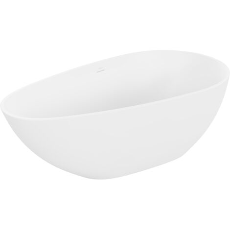 Mexen Palermo baignoire autonome en conglomérat 150 x 78 cm, Blanc mat - 57211507800