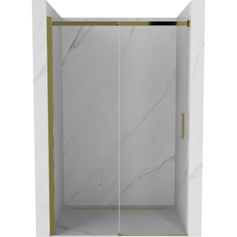 Mexen Omega porte de douche coulissante 130 cm, transparent, dorée - 825-130-000-50-00 (1/5)