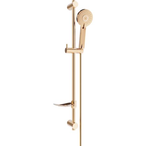 Ensemble de douche glissant Mexen DF40, or rose - 785404582-60 (1/2)