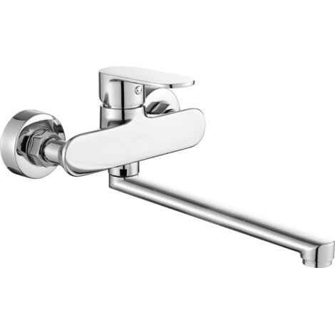 Mexen Milo robinet de baignoire à long bec, Chrome - 71335-00