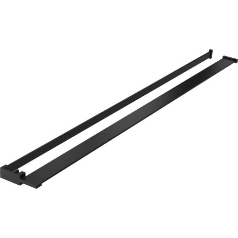 Mexen étagère pour paroi de douche avec barre pour serviettes, noire - 800-02-70