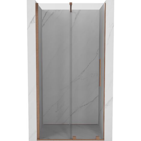 Mexen Velar porte de douche coulissante 90 cm, transparent, cuivre brossé - 871-090-000-01-65