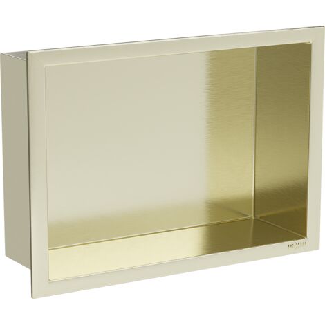 Mexen X-Wall-R étagère encastrée avec rebord 30 x 20 cm, dorée - 1950302010 (1/5)