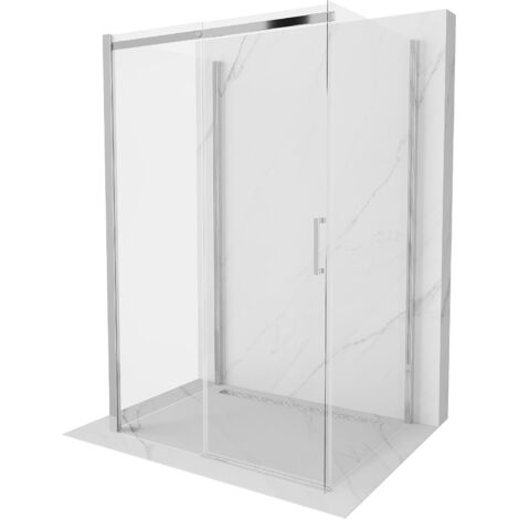 Mexen Omega cabine de douche, 3 parois, coulissante 110 x 90 cm, transparent, chrome - 825-110-090-01-00-3S (1/5)