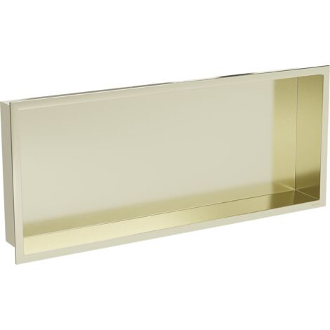 Mexen X-Wall-R étagère encastrée avec rebord 75 x 30 cm, dorée - 1950753010 (1/5)
