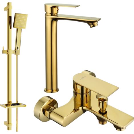 Mexen Royo DQ45 ensemble pour baignoire, doré - 72213DQ45-50
