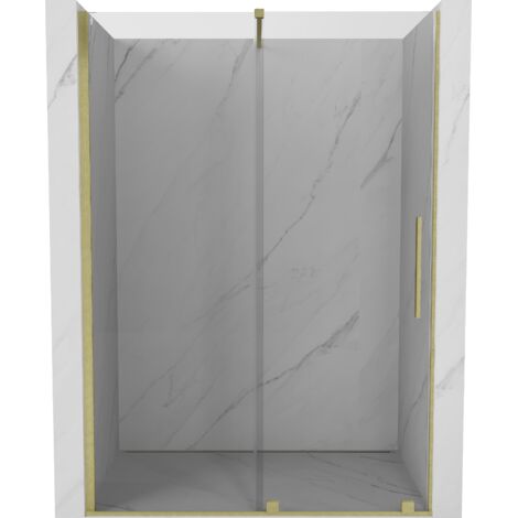Mexen Velar porte de douche coulissante 140 cm, transparent, or brossé - 871-140-000-01-55
