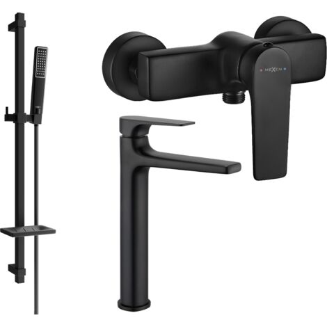 Mexen Lynx DQ72 ensemble de douche, noir - 745914DQ72-70 (1/4)