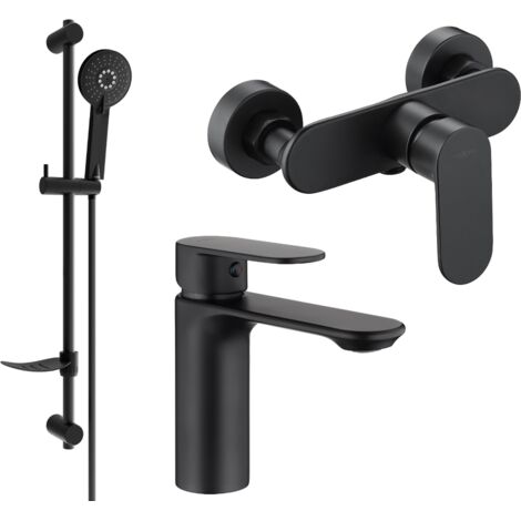 Mexen Milo DF40 ensemble de douche, noir - 71304DF40-70