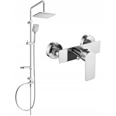 Ensemble de douche externe Mexen Sven avec pomme de douche et robinet de douche Alexa, chrome - 71240262-00 (1/3)