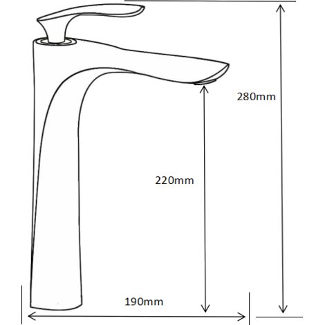 Mexen Lily robinet de lavabo haut, Noir/Chrome - 73610-17