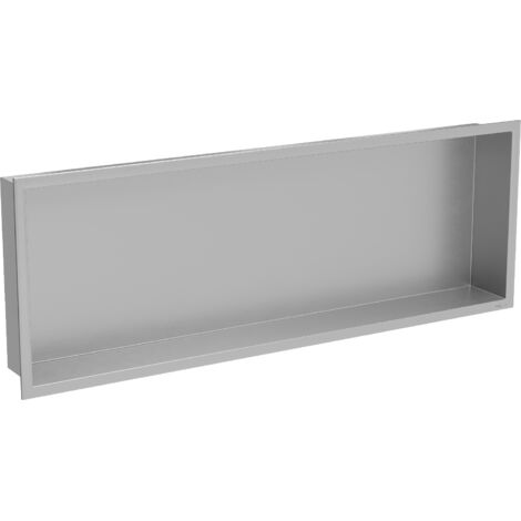 Mexen X-Wall-R étagère encastrée avec rebord 90 x 30 cm, inox - 1910903010 (1/5)