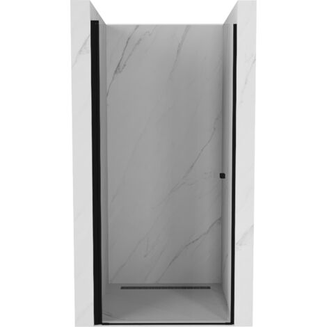 Mexen Pretoria porte de douche pivotante 70 cm, transparente, noire - 852-070-000-70-00
