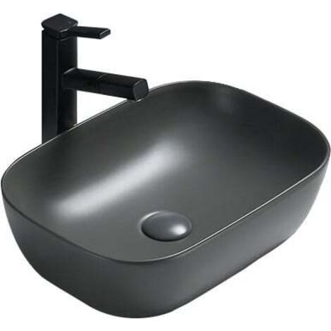 Mexen Rita lavabo de comptoir 45 x 32 cm, Gris foncé mat - 21084571 (1/2)