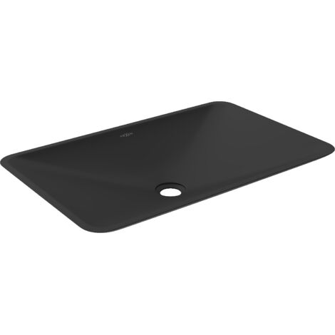 Mexen Esper lavabo de comptoir en conglomérat 60 x 38 cm, Noir - 23036071 (1/5)