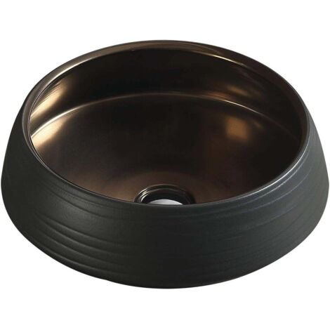 Mexen Ariana lavabo de comptoir 43 x 43 cm, Noir/Or - 22054366 (1/2)