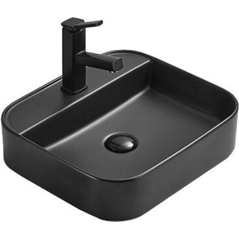 Mexen Sofia lavabo de comptoir 45 x 40 cm, Noir mat - 22154585 (1/2)